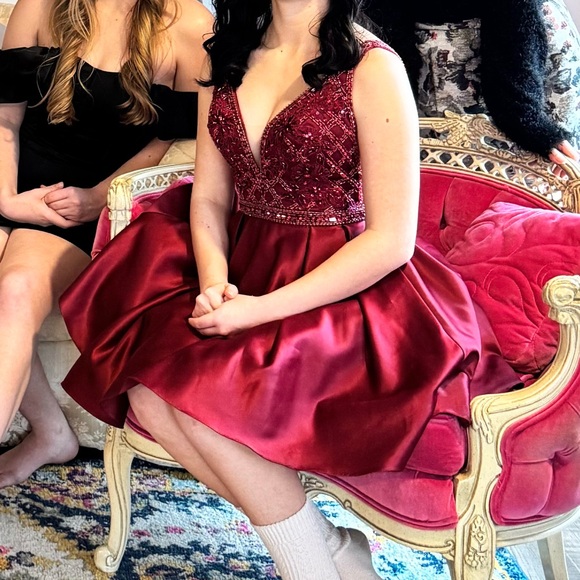 ASPEED DRESS, BURGUNDY, size XS - Picture 12 of 13